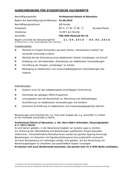 Link zur Ausschreibung - Hu