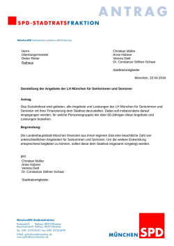 Herrn Oberb&uuml;rgermeister Dieter Reiter Rathaus Christian M&uuml;ller