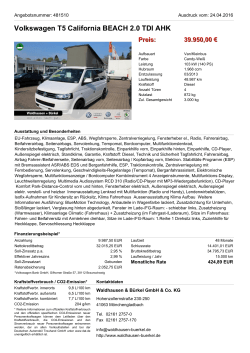 Volkswagen T5 California BEACH 2.0 TDI AHK