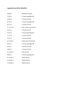 Jugendtermine SB Ost 2016/2017