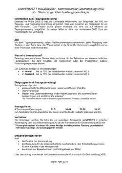 Informationen zum Tagungsmentoring
