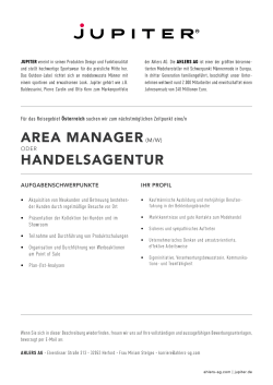 area manager(m/w) handelsagentur