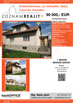 Druck - Immobilien der Slowakei