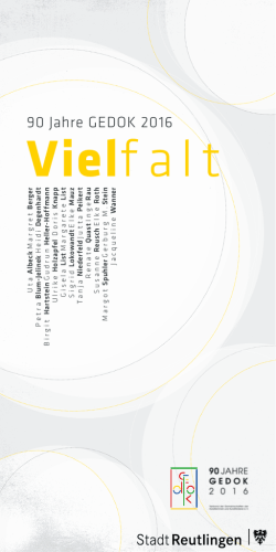 Flyer - GEDOK Reutlingen eV