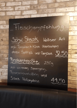 Fleischempfehlungen / Abend