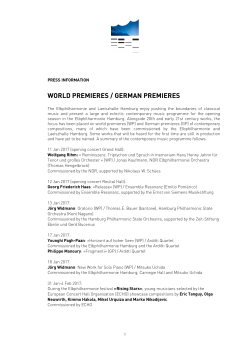 world premieres / german premieres