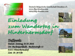 Einladung zum Wandertag in Hinterhermsdorf
