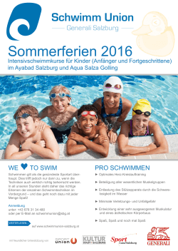 Sommerferien 2016 - Schwimm-Union-Generali