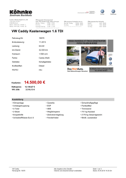 VW Caddy Kastenwagen 1.6 TDI