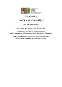 informationsabend - Gr&uuml;nburg - NMS