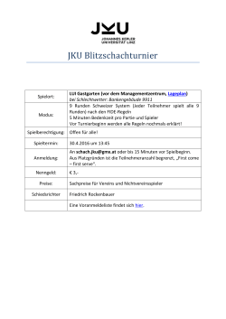 JKU Blitzschachturnier - Chess
