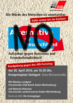 Erster Bundesparteitag der AfD: in Stuttgart!