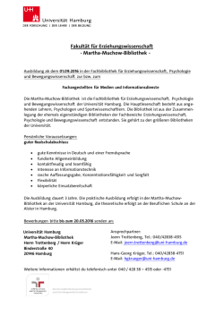 In der Pr&auml;sidialabteilung der Universit&auml;t Hamburg ist im