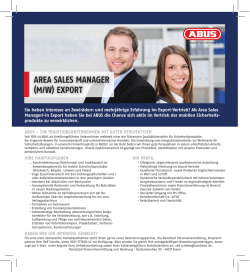 area sales manager (m/w) export