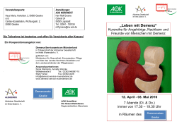 Flyer. - Demenz-Servicezentrum Region Münsterland