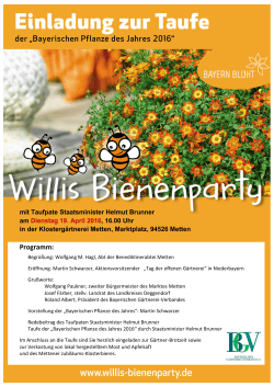 Programm: - Bayerischer Gärtnerei