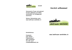 Herzlich willkommen! - Landfrauen Weinfelden