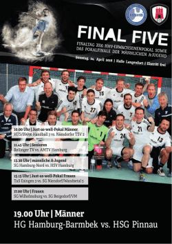 Hallenheft Final Five 2016 - Hamburger Handball