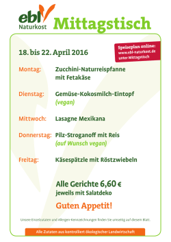 Mittagstisch - ebl Naturkost