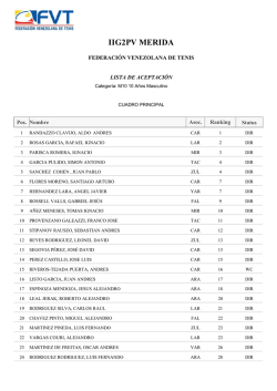 iig2pv merida - Federaci&oacute;n Venezolana de Tenis