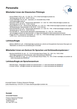 Personalia - Universität Potsdam