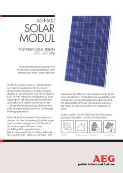 AEG Solar Datenblatt zu AS-P602 255 und 260-2015
