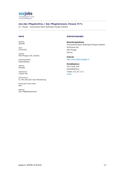 eine dipl. Pflegefachfrau / dipl. Pflegefachmann
