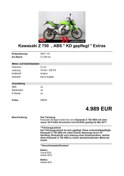 Detailansicht Kawasaki Z 750 €,€ABS * KD gepflegt