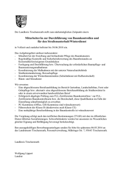Die vollst&auml;ndige Stellenausschreibung finden Sie hier.