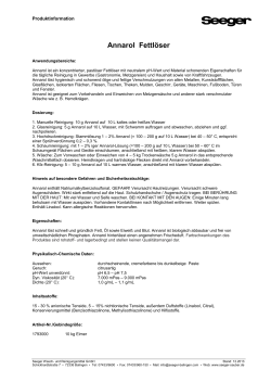 Produktinformation - Seeger Wasch