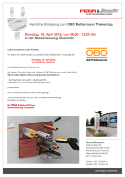 OBO Bettermann Thekentag