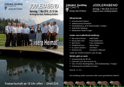 Flyer Jodlerabend 2016 - Jodlerklub Hasliberg