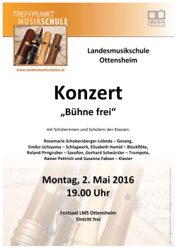 Bühne frei - Landesmusikschule Ottensheim