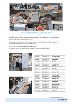wechselnde Hochschulen