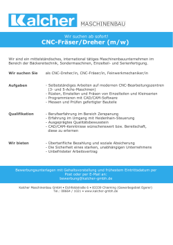 CNC-Fräser/Dreher (m/w)