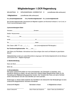 Ich m&ouml;chte Mitglied werden - beim Oldtimerclub Regensburg