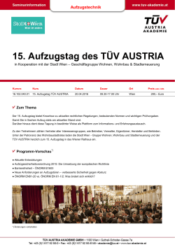 Infofolder - TÜV Austria Akademie
