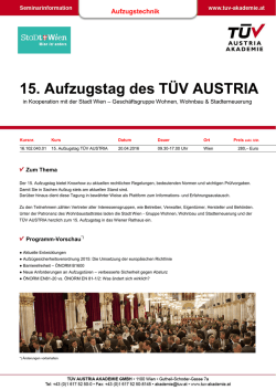 Infofolder - T&Uuml;V Austria Akademie