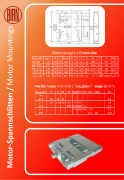 Motor-Spannschlitten / Motor Mountings