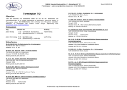 Terminplan TG1 - Kinderbereich des Skiklub Dresden