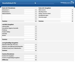 Haushaltsbuch f&uuml;r - Girokonto Vergleich