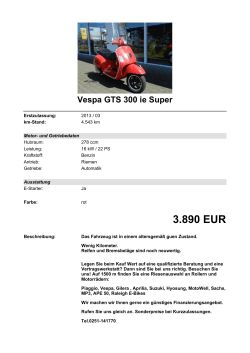 Detailansicht Vespa GTS 300 ie Super