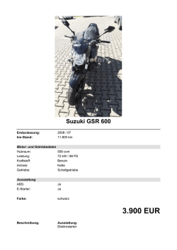 Detailansicht Suzuki GSR 600