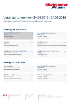 Veranstaltungen von 23.04.2016 - 23.05.2016