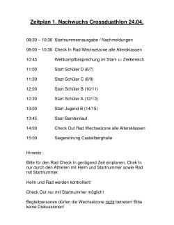 Zeitplan Crossduathlon - SV Ballrechten