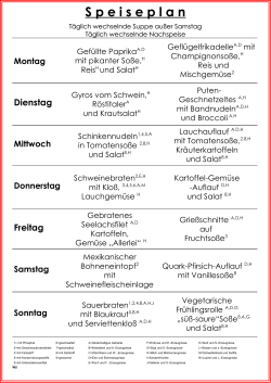 Speiseplan KW16 - Pflegezentrum Obermain