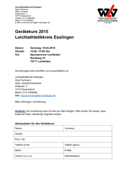 Geräteprüfkurs am 16.04.16 in Leinfelden