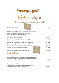 Spargelzeit - Goldberg Alm