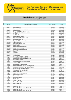 Jagdb&ouml;gen - wiko Bogensport