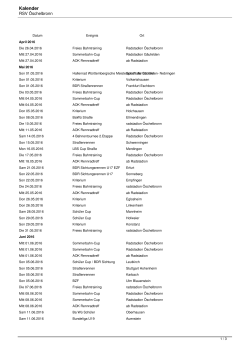 Kalender - RSV Öschelbronn